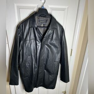 Vintage Y2K Men’s Banana Republic Leather Button Up Jacket Coat Size XL